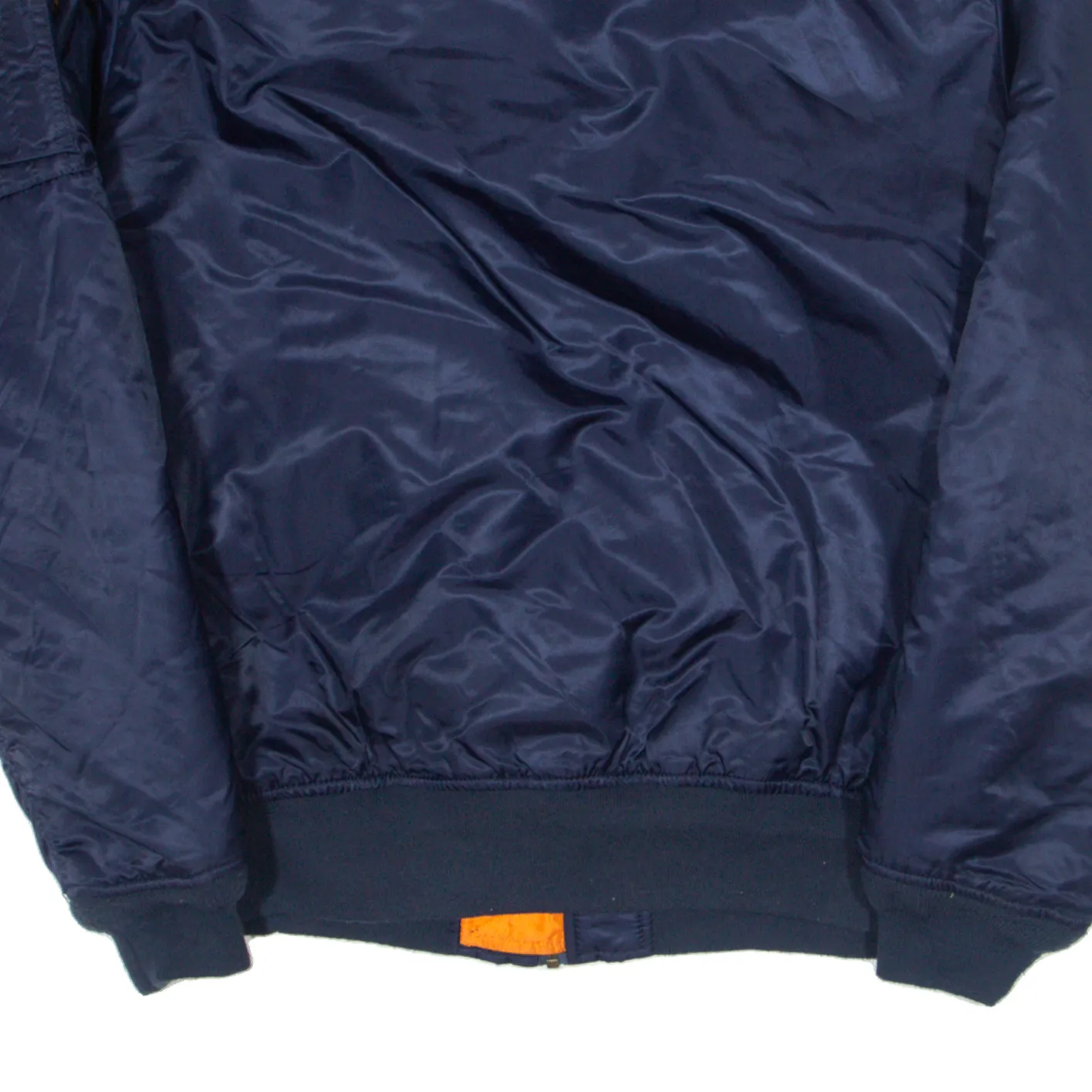 ALPHA INDUSTRIES Flyers Reversible Insulated Bomber USA Jacket Blue Nylon Boys L