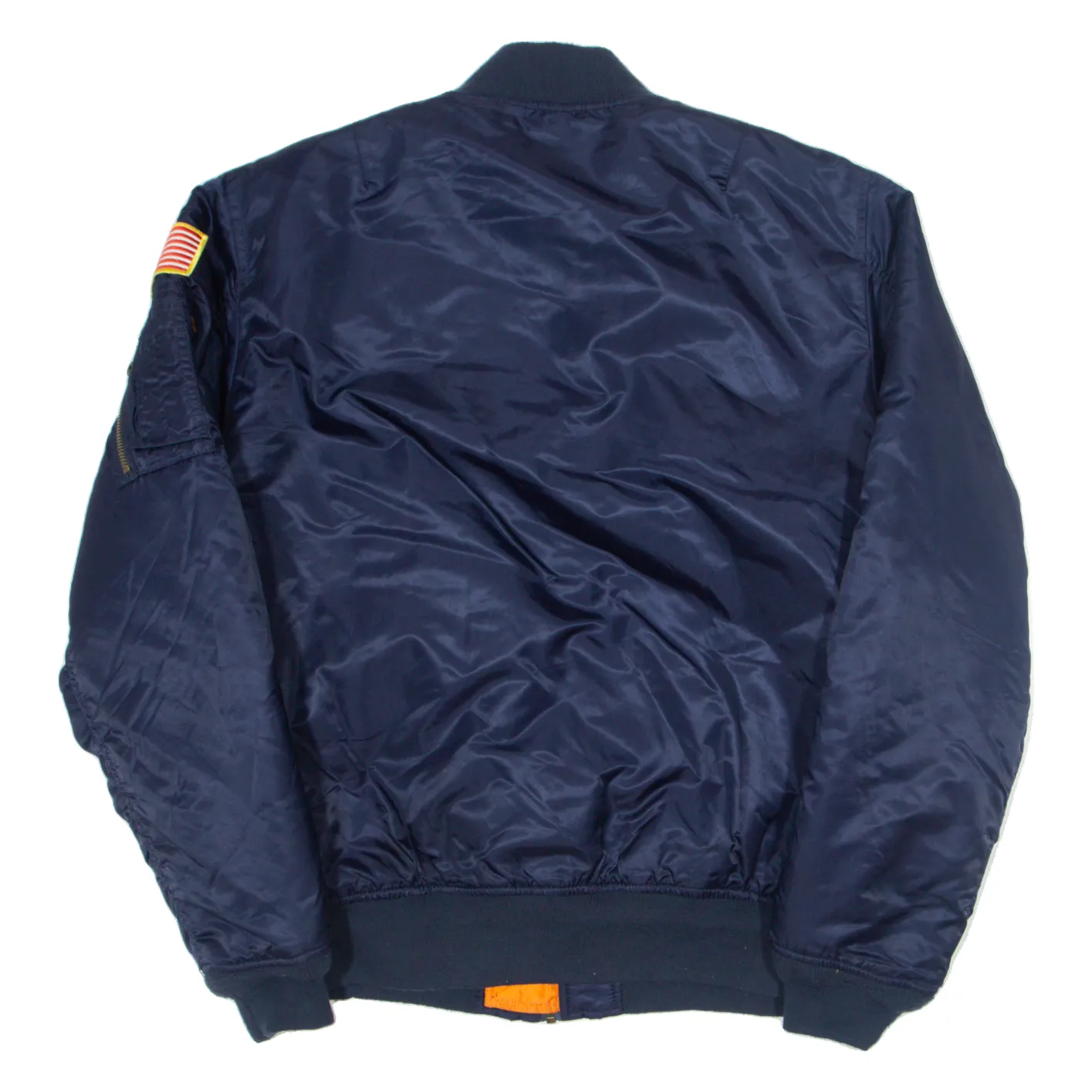 ALPHA INDUSTRIES Flyers Reversible Insulated Bomber USA Jacket Blue Nylon Boys L