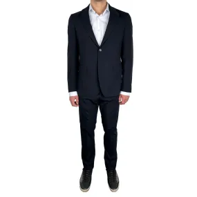 Aquascutum Navy Wool Men Suit