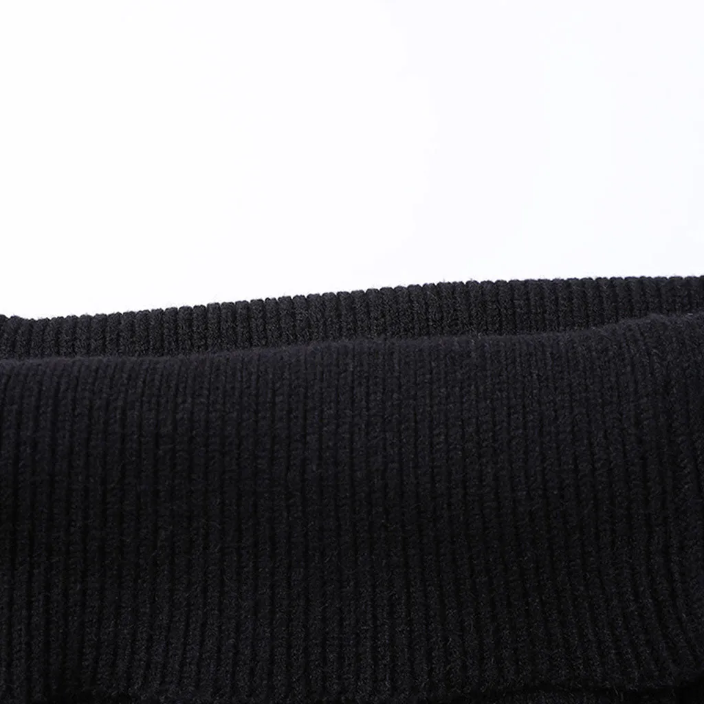Asymmetrical Foldover One Shoulder Ribbed Knit Side Split Pullover Sweater