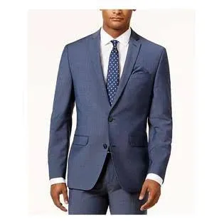 BAR III Men's Slim Fit Wrinkle Resistant Suit Separate Blazer Jacket  Color Blue Size 36R