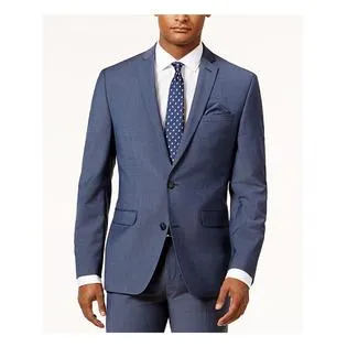 BAR III Men's Slim Fit Wrinkle Resistant Suit Separate Blazer Jacket  Color Blue Size 36R