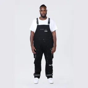 Big and Tall - Utility Twill Overalls - Black