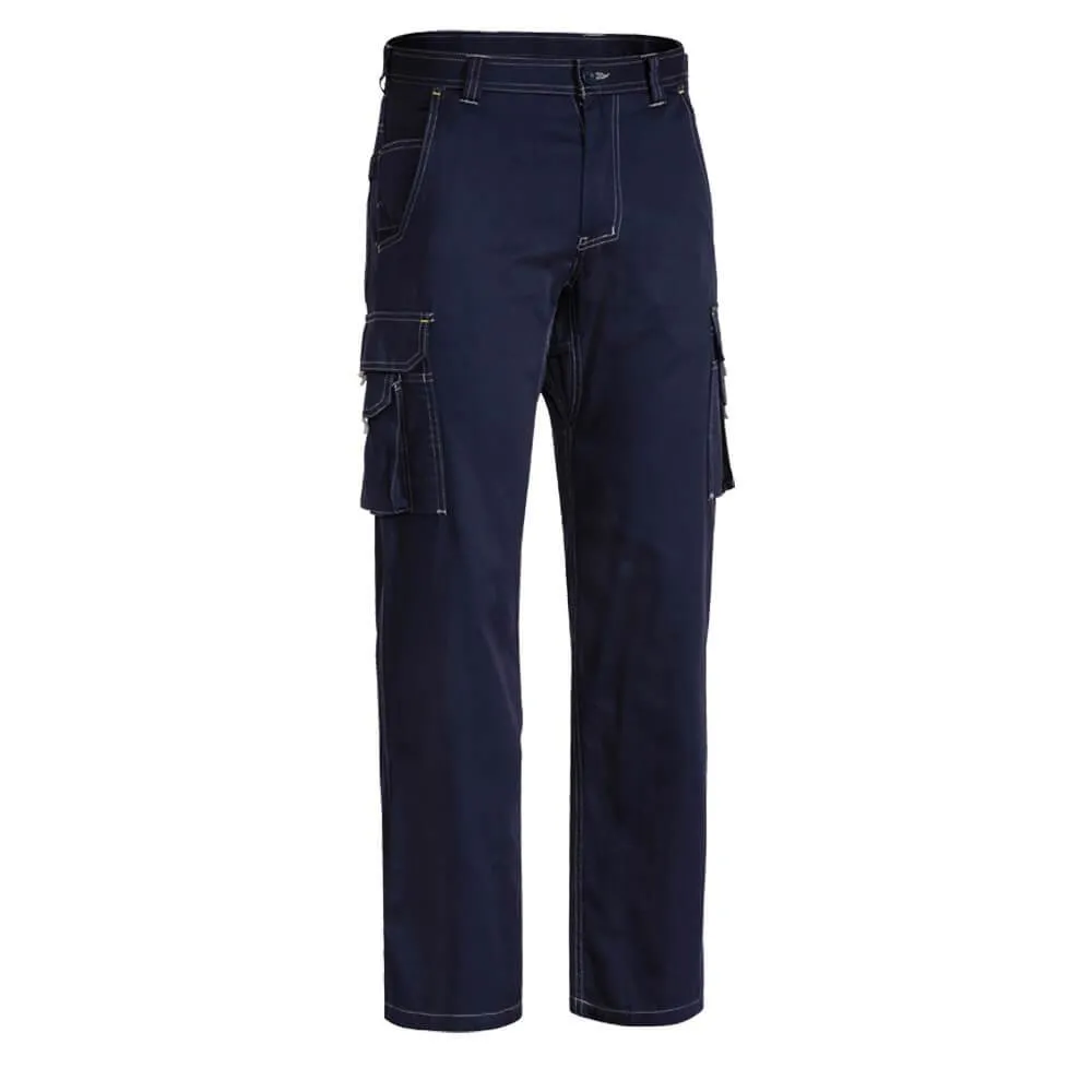 Bisley BPC6431 Lightweight Vented Cotton Drill Cargo Pants Navy