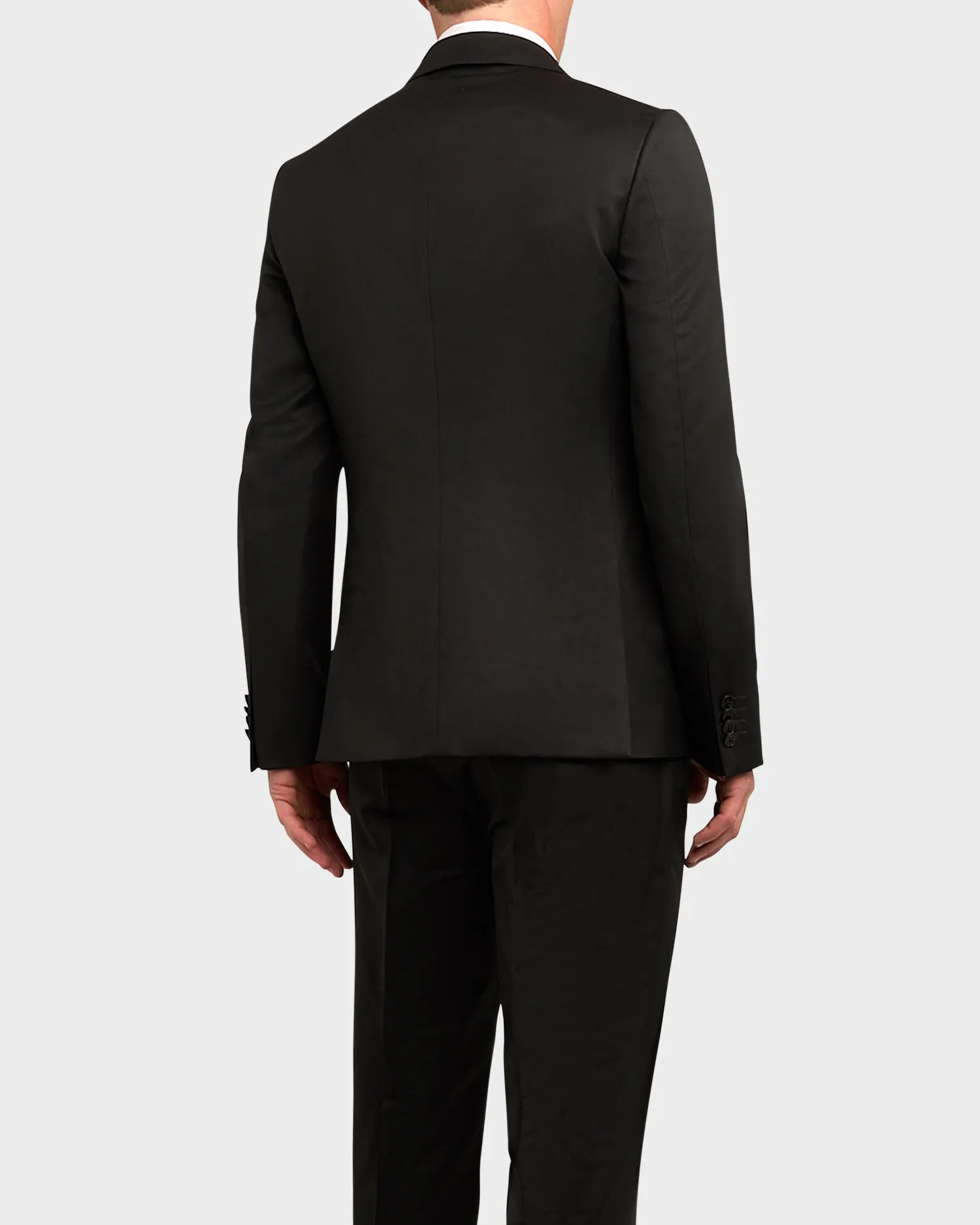 Black Wool Mohair Slim Cut Suit