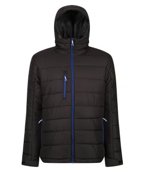 Black/New Royal - Navigate thermal hooded jacket