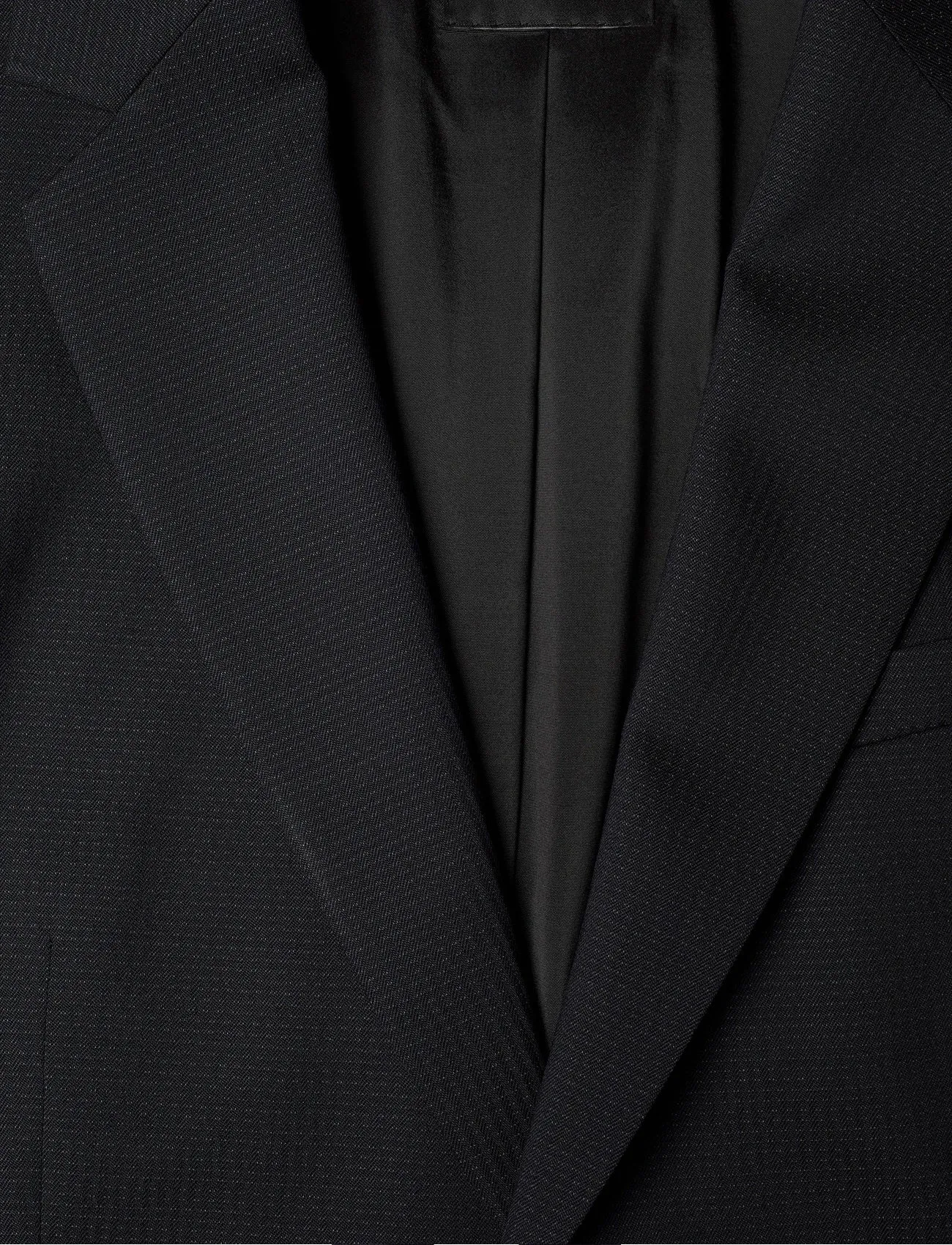 BOSS - H-HOUSTON-2PCS-252 Dark Blue Textured Wool Slim Fit Suit 50540749 404