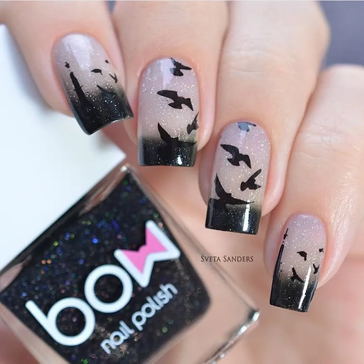 Bow Nail Polish -Thermo Top Coat Black