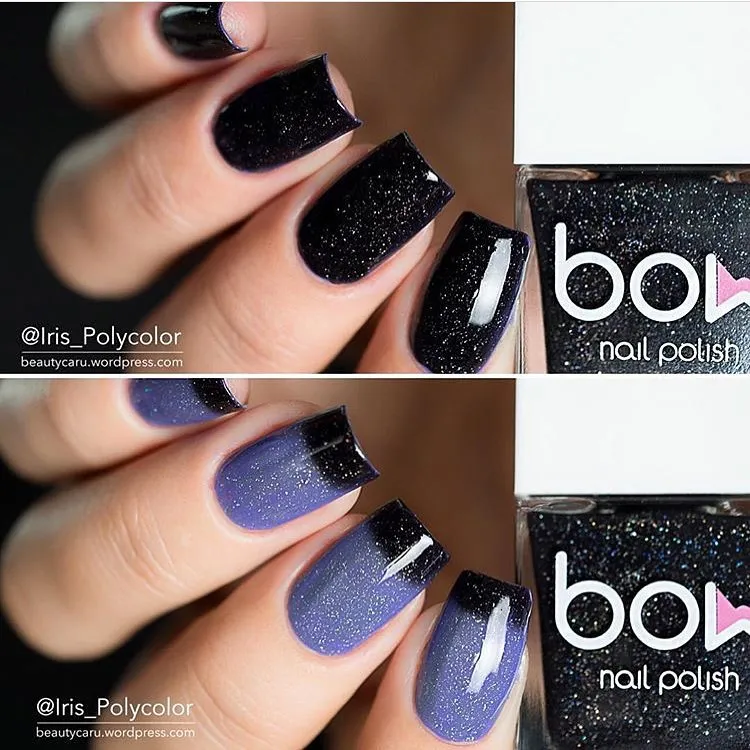 Bow Nail Polish -Thermo Top Coat Black