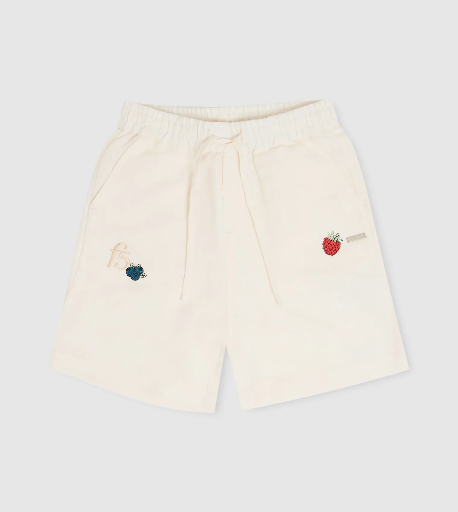 Boy's Linen Embroidered Shorts