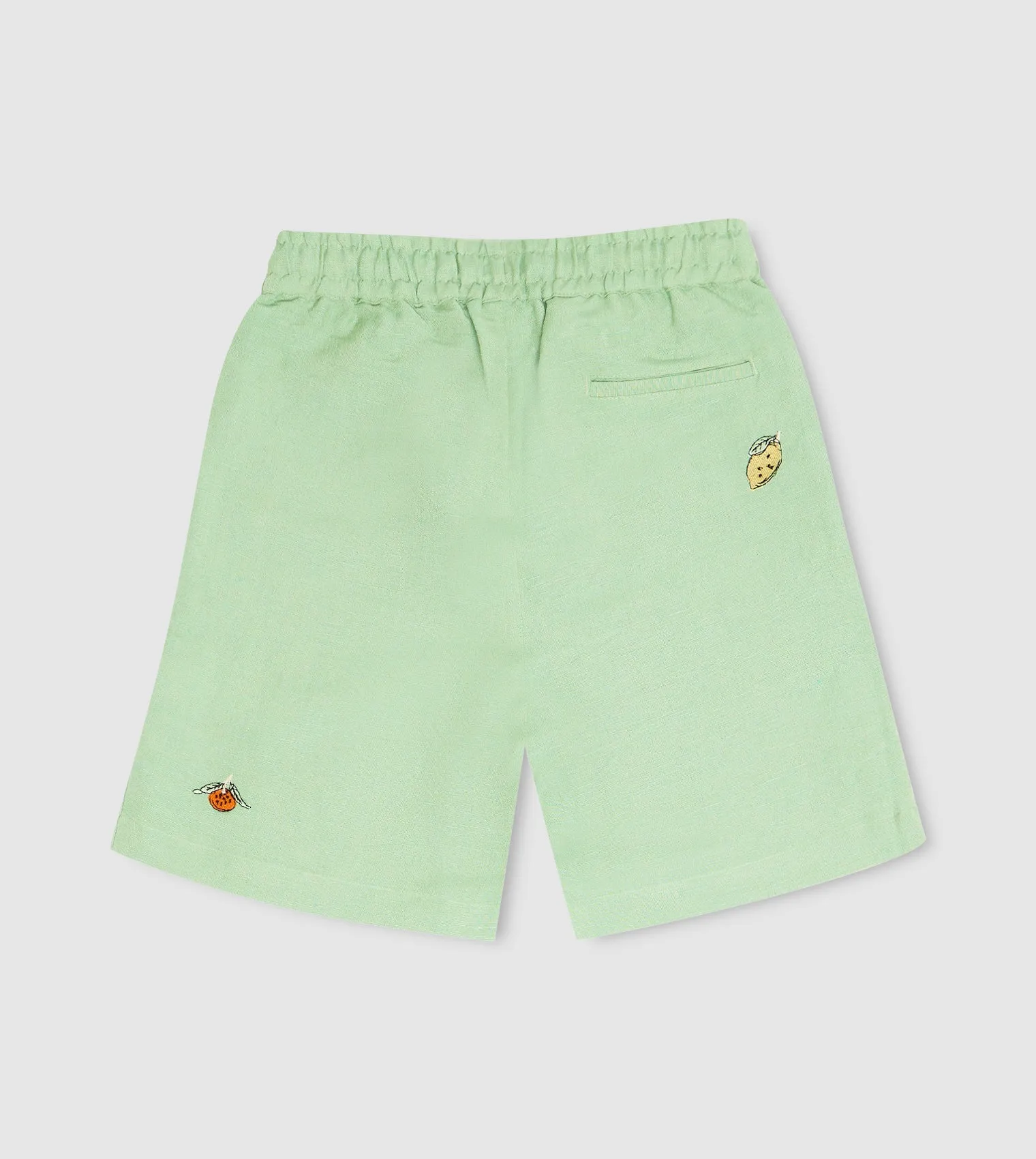 Boy's Linen Embroidered Shorts