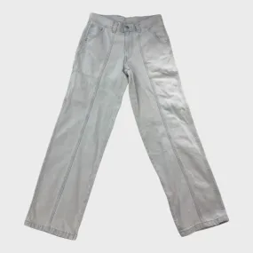 Branded Light Wash Baggy Jeans