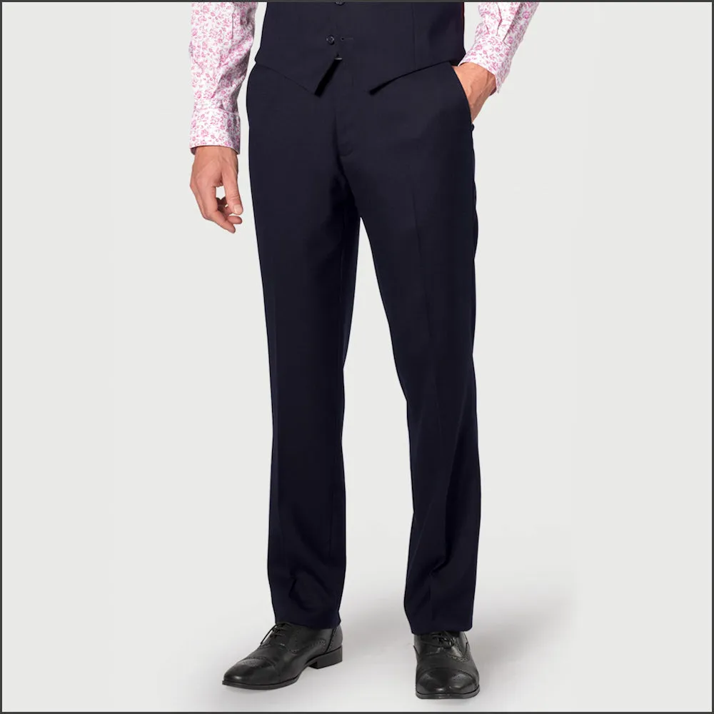 Brook Taverner Wells Wool Blend Navy Suit - Waistcoat Optional//