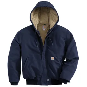 Carhartt Men's Dark Navy Flame-Resistant Canvas Active Jacket