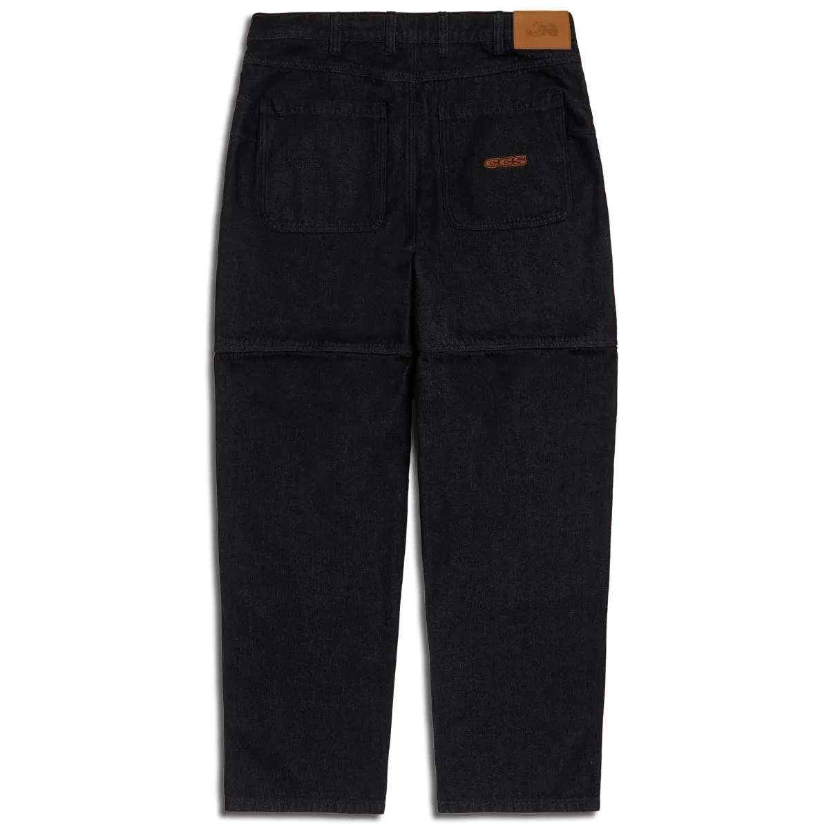 CCS 4x4 Reinforced Baggy Taper Denim Jeans - Black