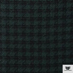 Checkered Wool Suiting - Green/Black