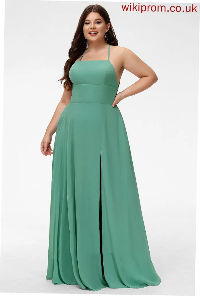 Chiffon Formal Dresses Neck A-line Maren Dresses Square