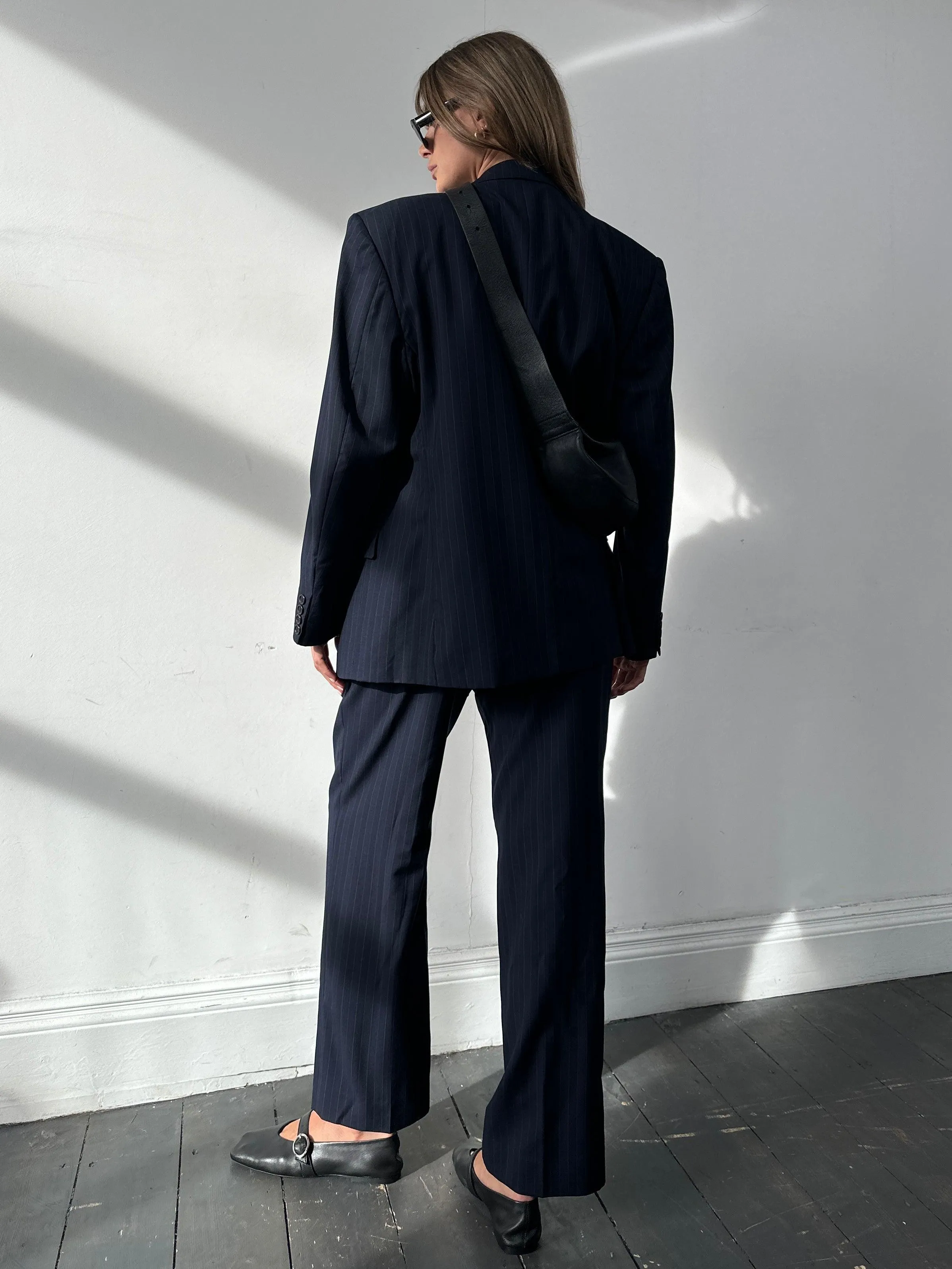 Christian Dior Monsieur Pinstripe Pure Wool Double Breasted Suit - 44S/W34