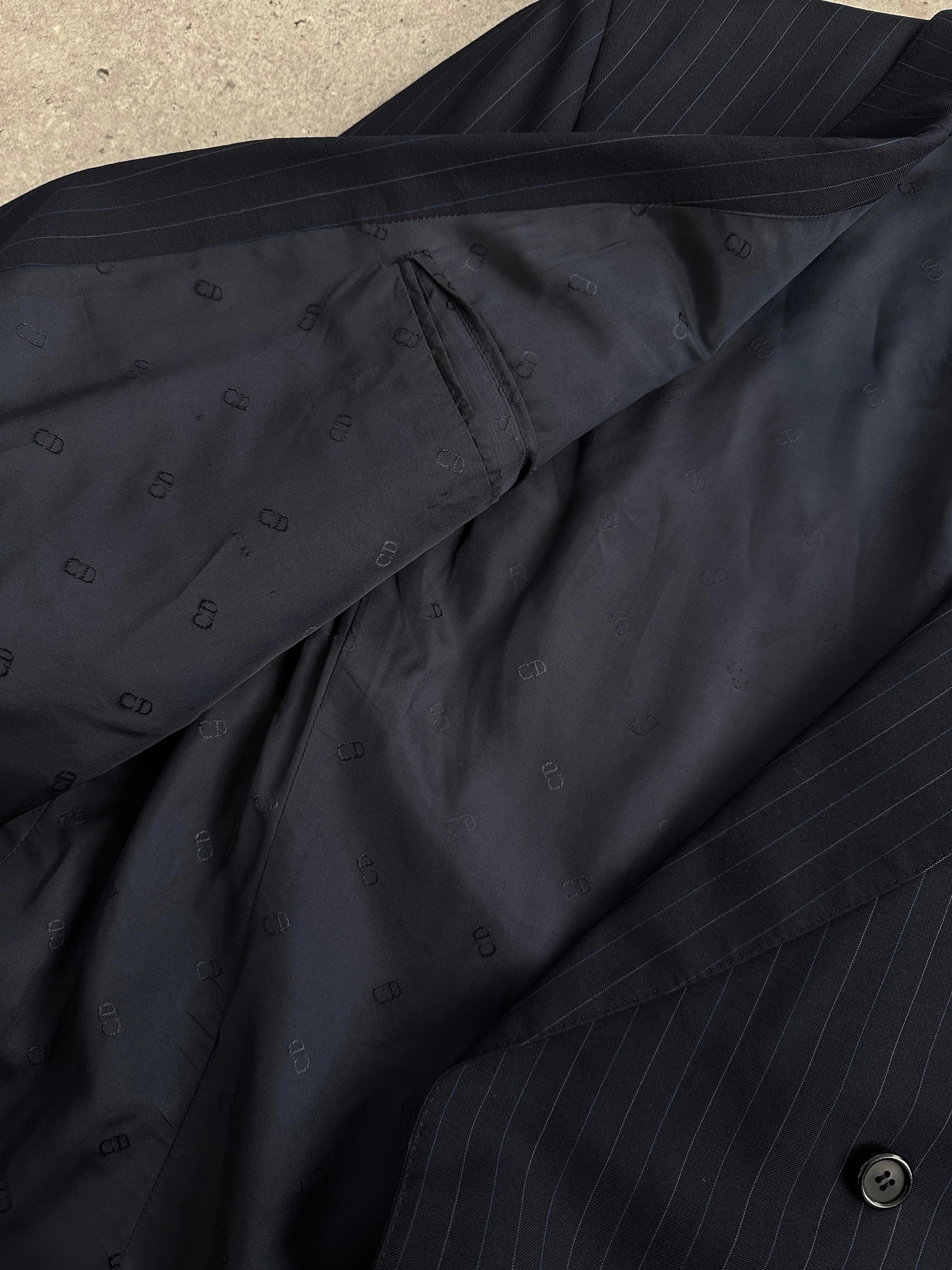 Christian Dior Monsieur Pinstripe Pure Wool Double Breasted Suit - 44S/W34