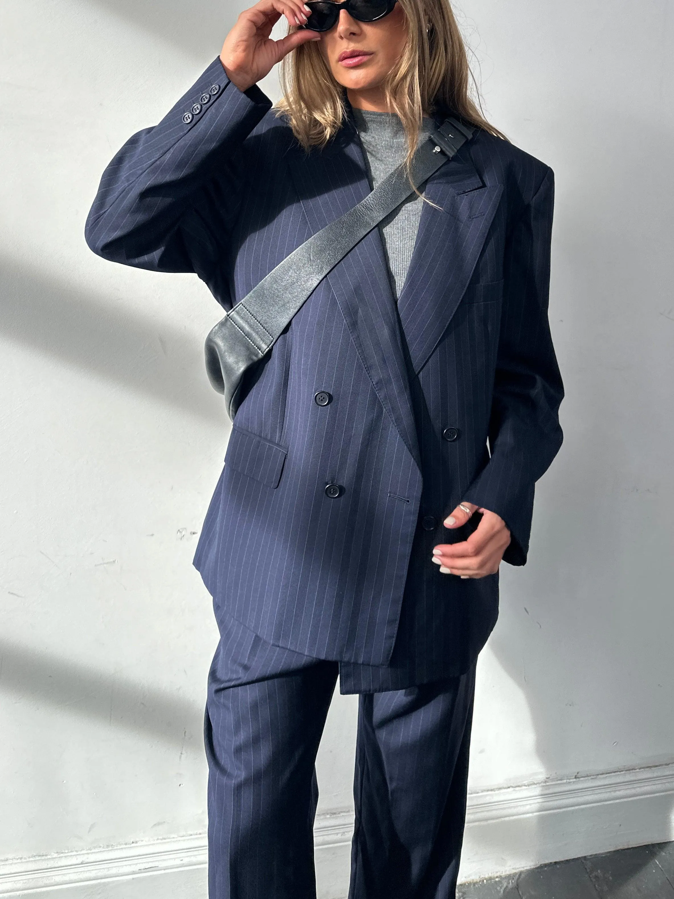 Christian Dior Monsieur Pinstripe Pure Wool Double Breasted Suit - 44S/W34