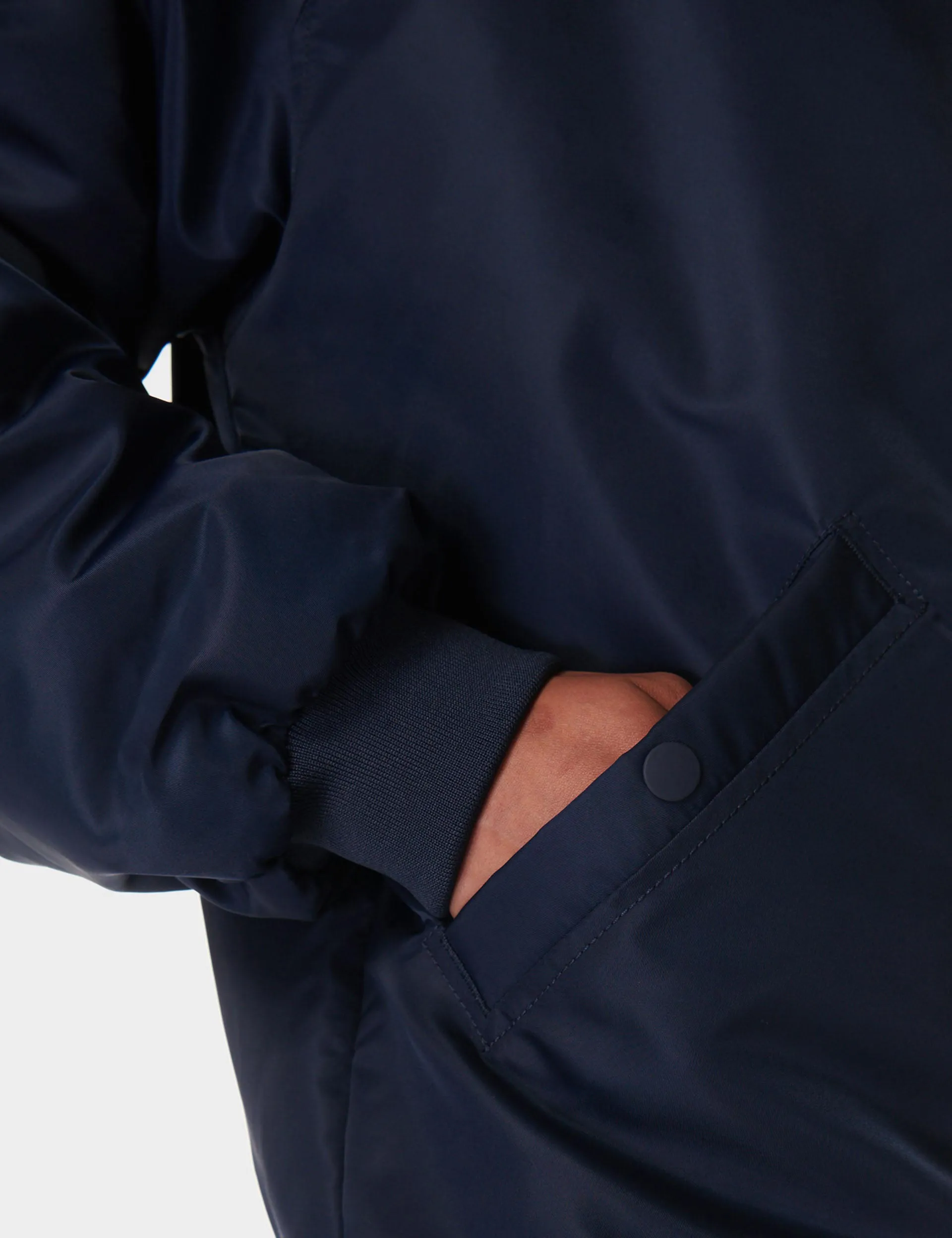 Cityscape Longline Bomber - Navy Blue