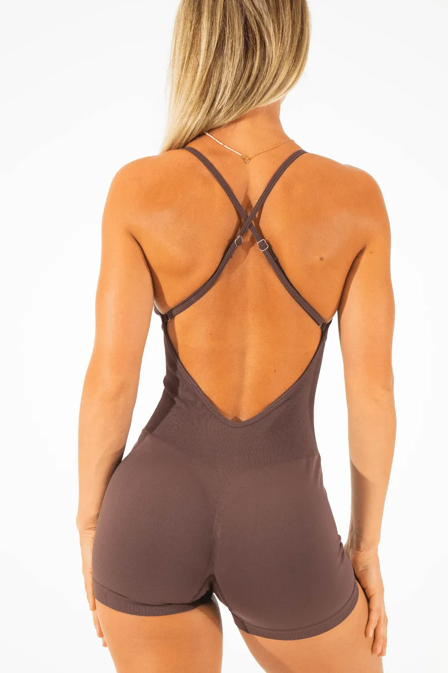 Club Athletica Flex Seamless Bodysuit Brown