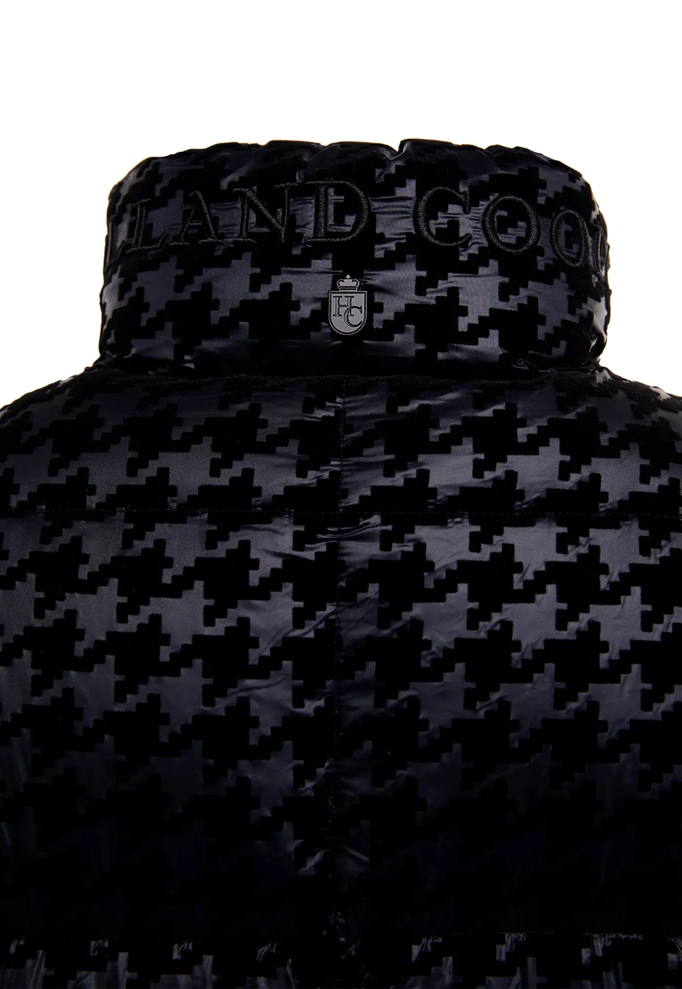 Crawford Longline Coat - Mono Houndstooth