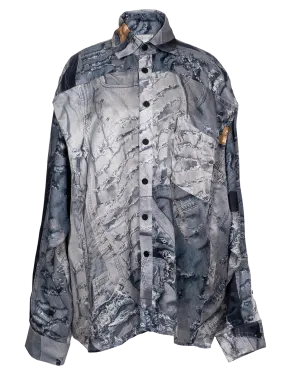 Denim Print Box Shirt