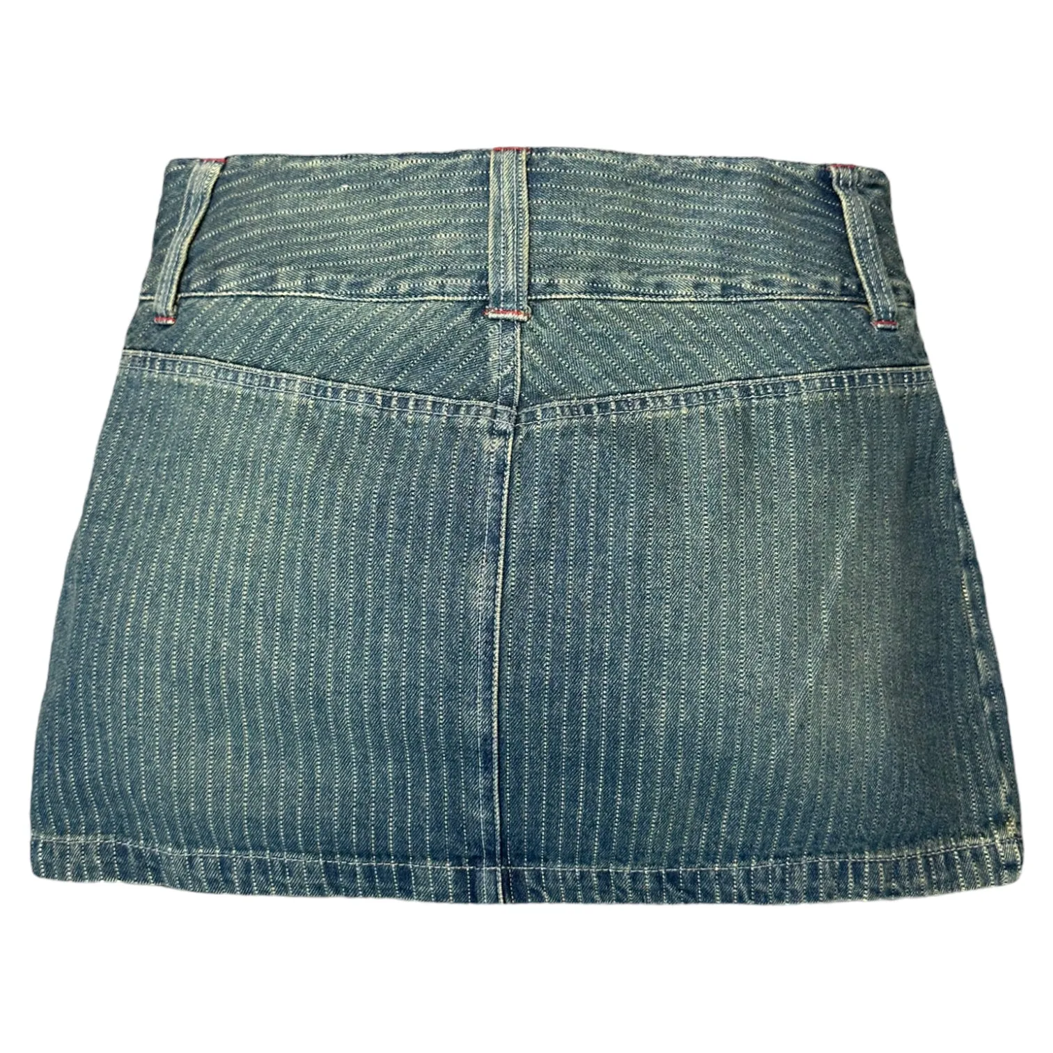 Denim Striped Miniskirt