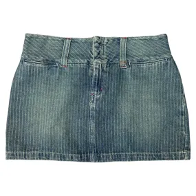 Denim Striped Miniskirt