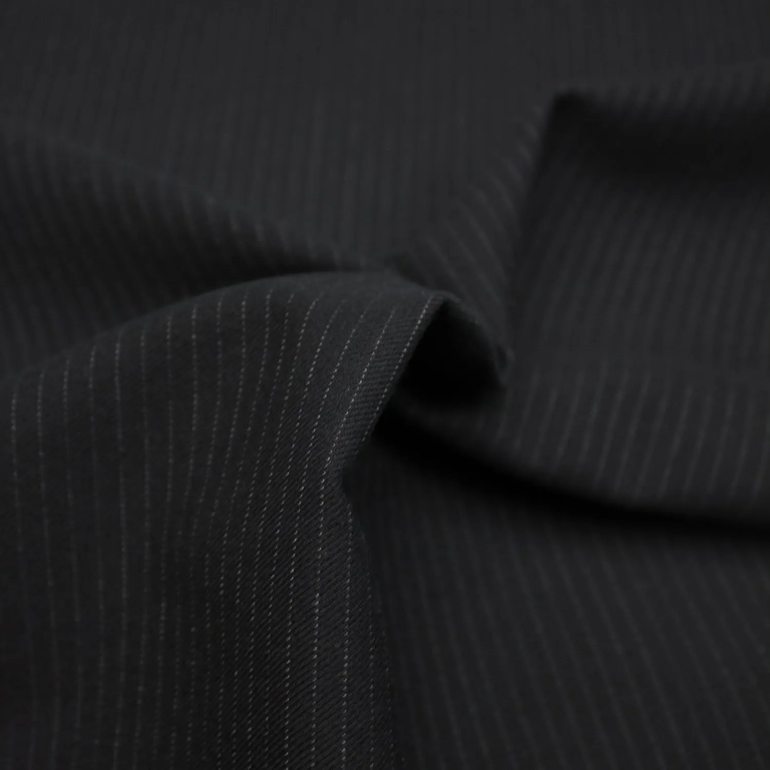 Eneco Black Striped Wool Cotton Blend