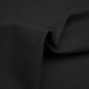 Eneco Black Striped Wool Cotton Blend