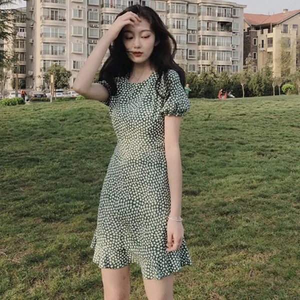 Floral Dress Short Petite Women Summer A-Line First-Love Dress