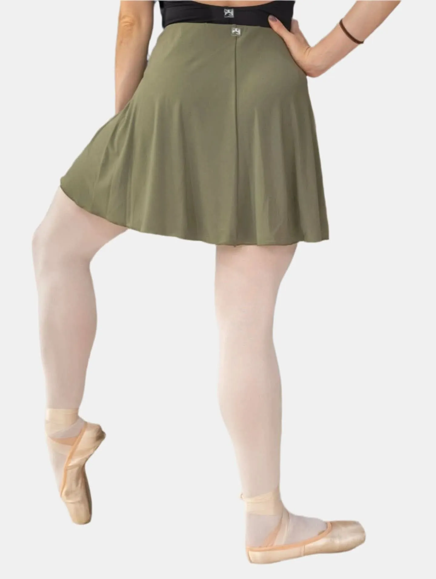 Green Pull-on Short Dance Skirt MP342