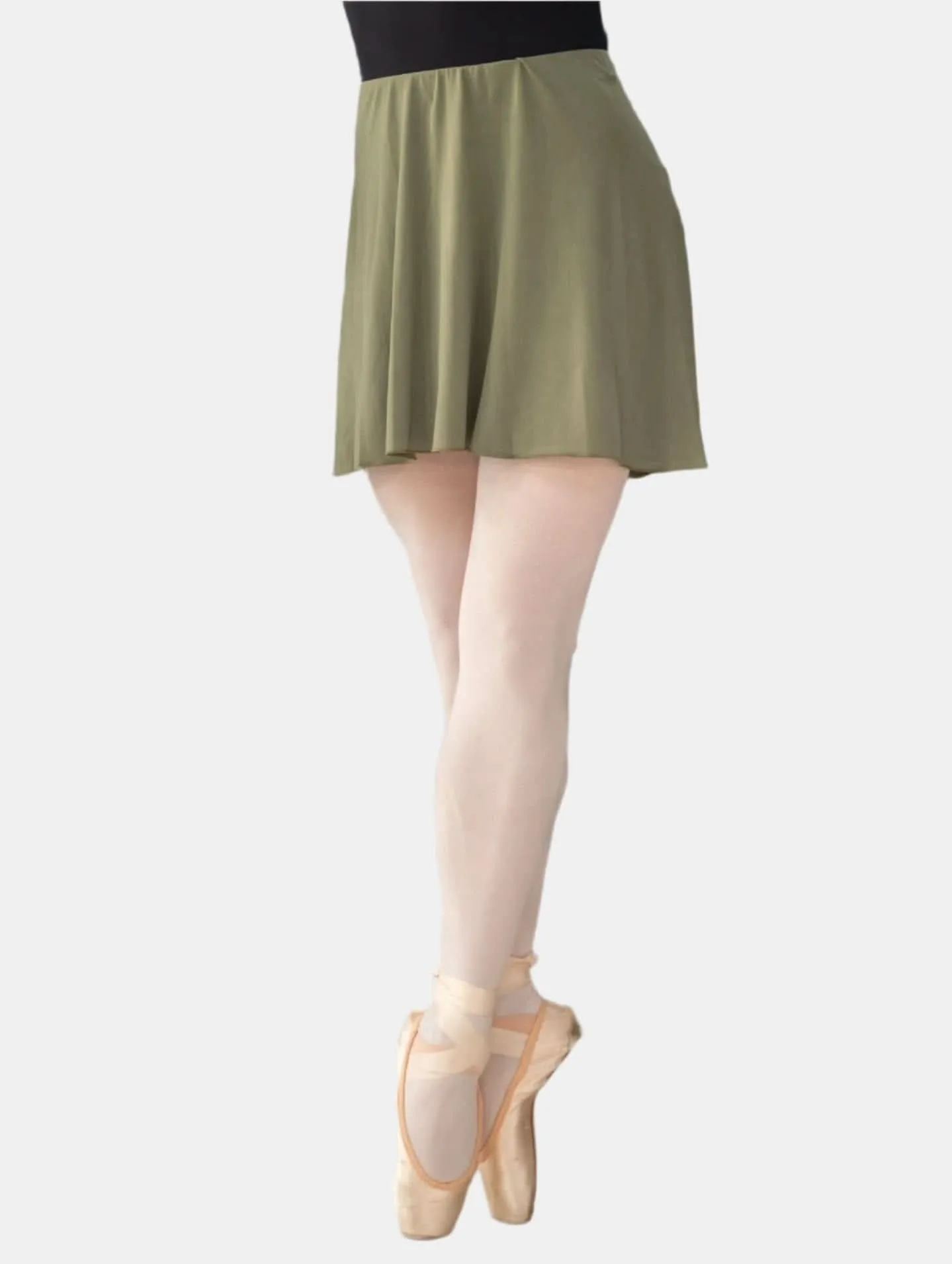 Green Pull-on Short Dance Skirt MP342