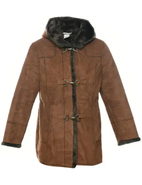 Hooded Brown Coat - S