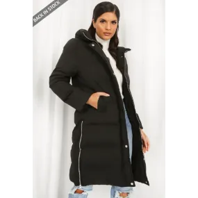 Hooded Longline Puffer Coat