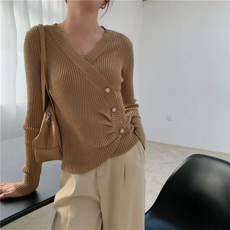 Irregular Sweaters Are Fashionable In Early Autumn With Long Sleeves