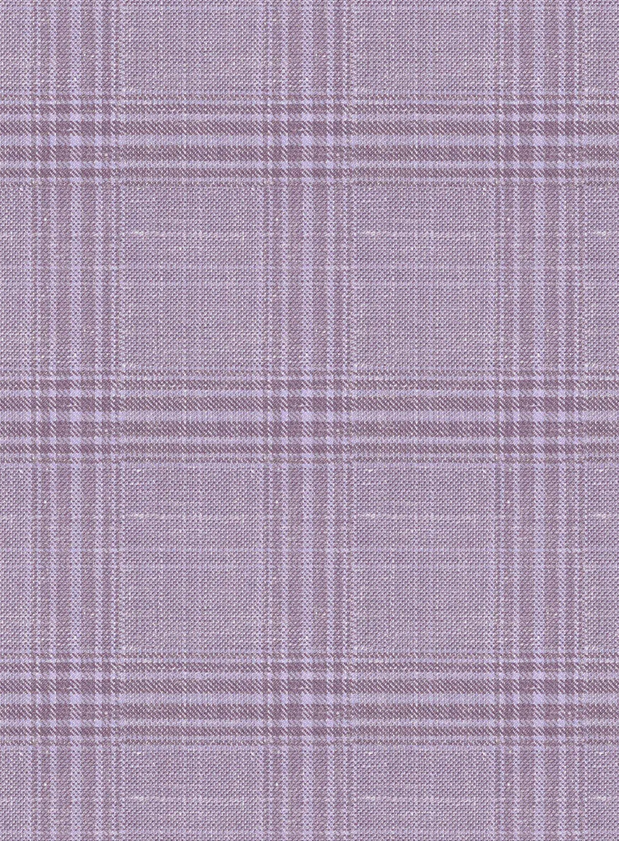 Italian Murano Esar Lavender Wool Linen Silk Suit