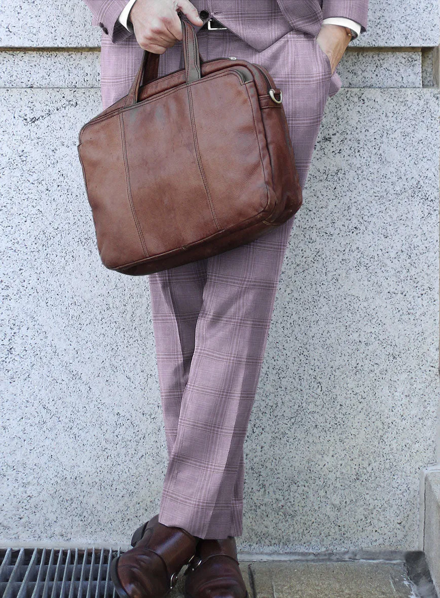 Italian Murano Esar Lavender Wool Linen Silk Suit