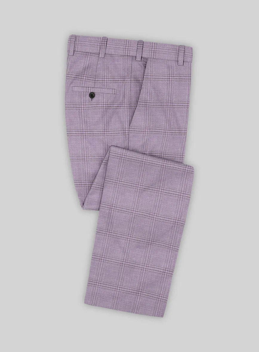 Italian Murano Esar Lavender Wool Linen Silk Suit