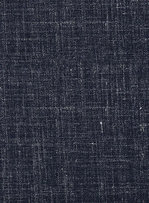 Italian Murano Indigo Blue Wool Linen Suit
