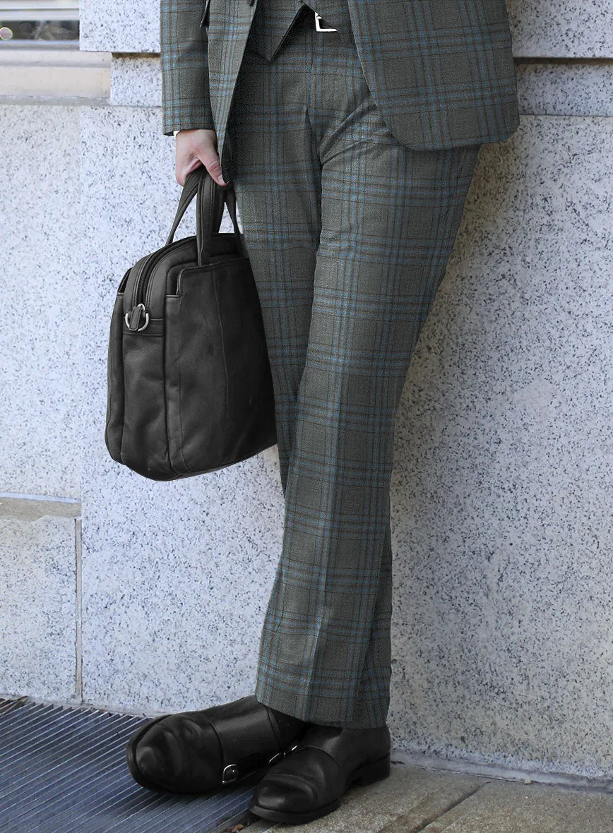 Italian Murano Livado Gray Wool Linen Silk Suit