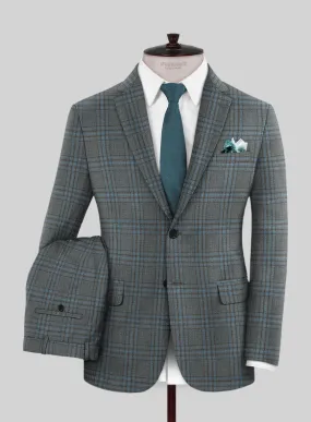 Italian Murano Livado Gray Wool Linen Silk Suit