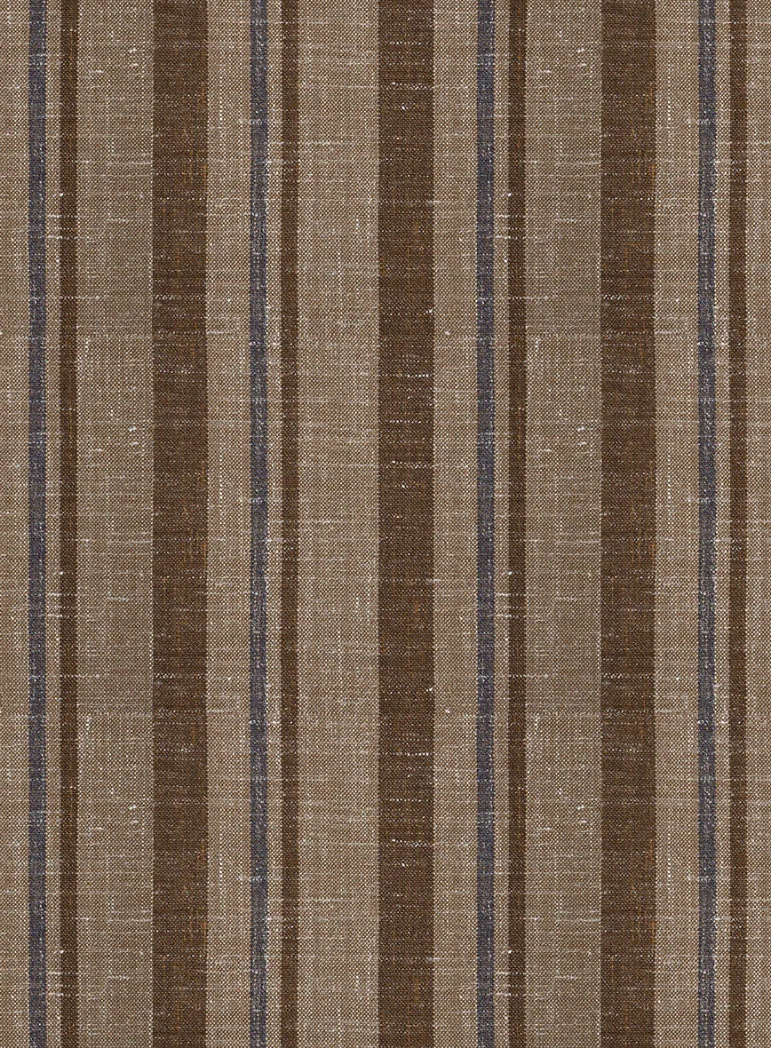 Italian Murano Omini Stripe Wool Linen Silk Suit