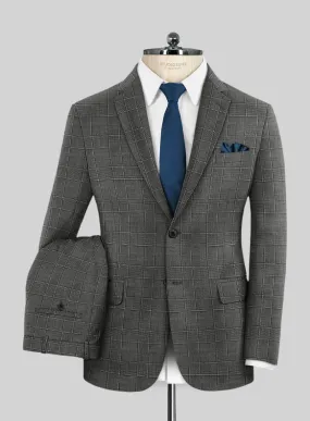 Italian Murano Riquel Gray Wool Linen Suit