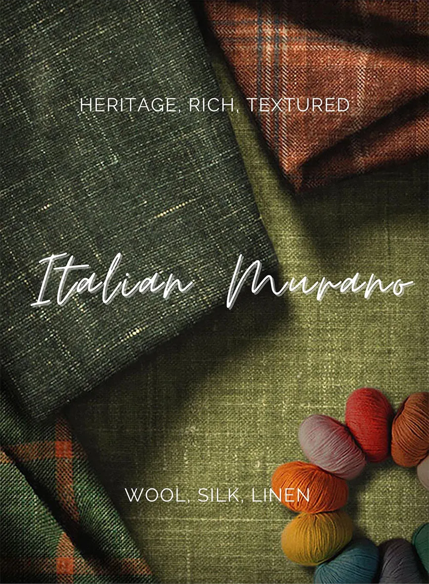 Italian Murano Riquel Gray Wool Linen Suit