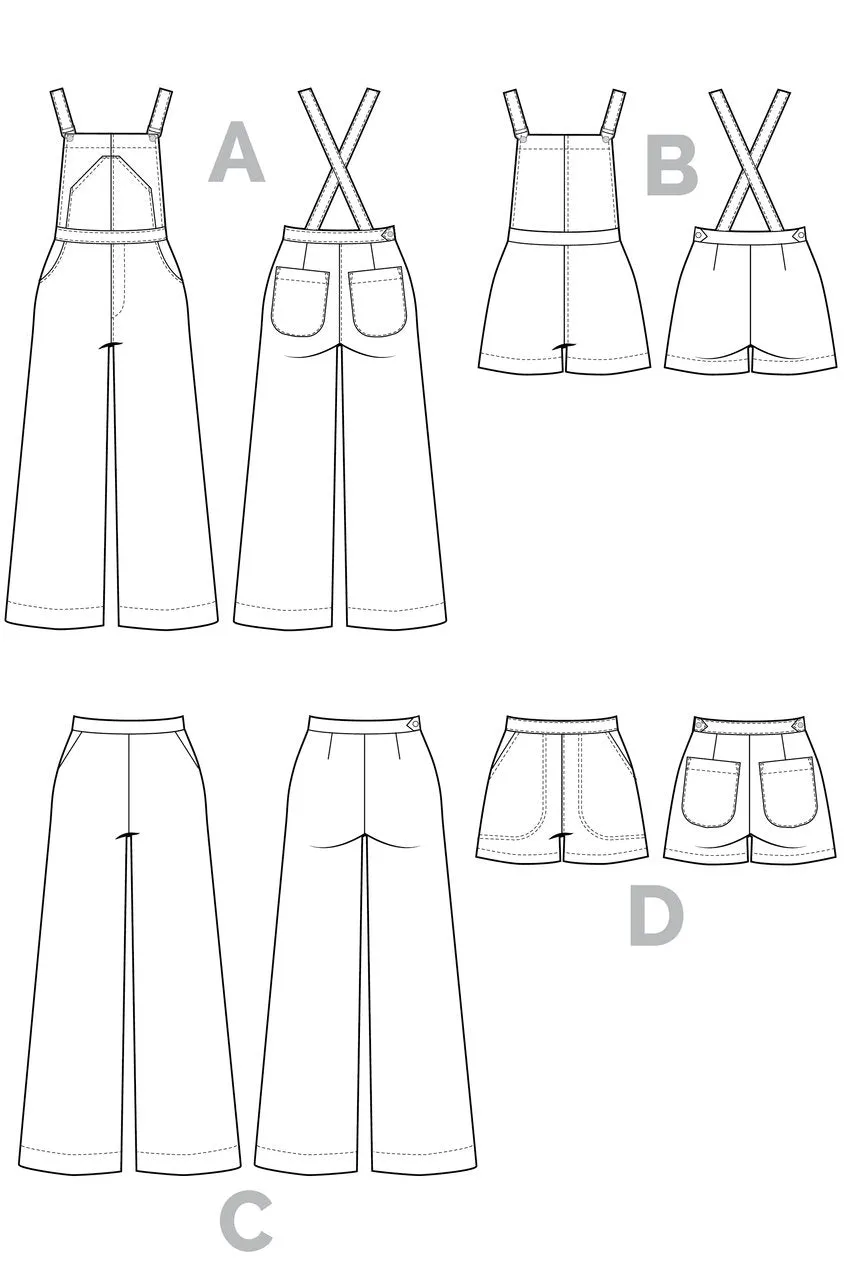 Jenny Overalls & Trousers Pattern - Closet Core Patterns