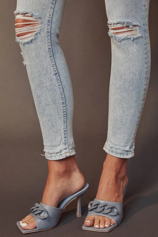 KanCan High Rise Folded Skinny Jeans