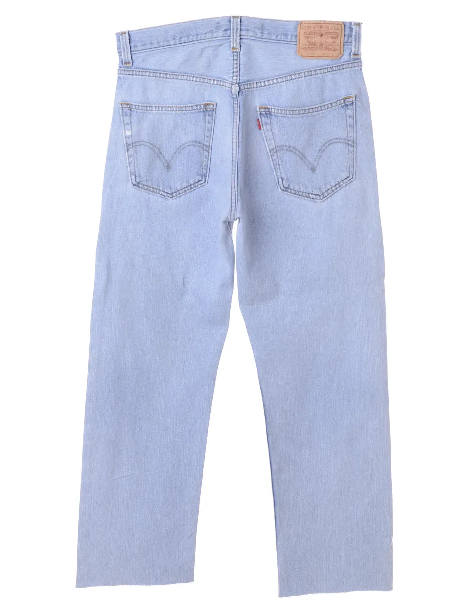 Label Light Wash Cropped Jeans